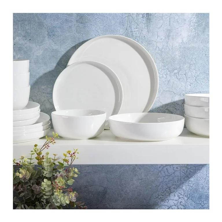 Gibson Stackable Dinnerware Set 16pc White Gibson Stackable Dinnerware Set 16pc White